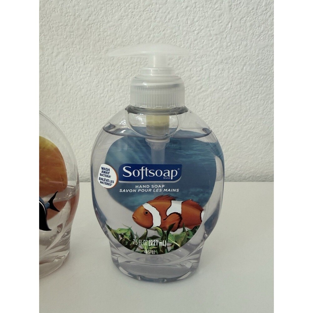Vintage Softsoap Aquarium Series Hand Soap Lot Duo Clownfish Moorish Idol Y2K - Picture 5 of 8